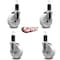 Service Caster 5'' Nylon Wheel Swivel 1-5/8'' Expanding Stem Caster Set 2 Brakes, 4PK SCC-EX20S514-NYS-2-TLB-2-158 - alternate 5